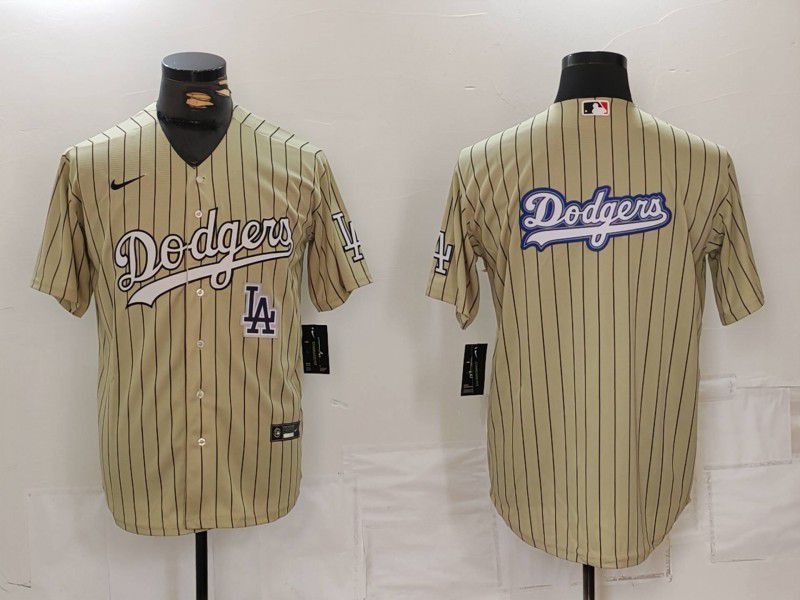 Men Los Angeles Dodgers Blank Cream Stripe Game 2024 Nike MLB Jersey style 6->los angeles dodgers->MLB Jersey